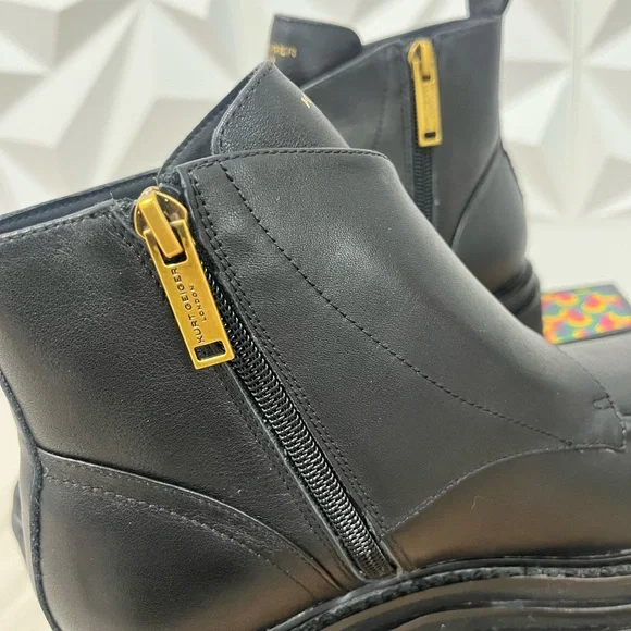 Kurt Geiger MayFair Chunky Boot Black Leather - Picture 7 of 11